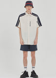 ロマンティッククラウン(ROMANTIC CROWN) SHOULDER LINE HALF SHIRT_OATMEAL