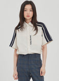 ロマンティッククラウン(ROMANTIC CROWN) SHOULDER LINE HALF SHIRT_OATMEAL