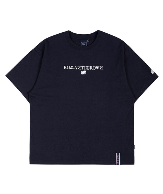 ロマンティッククラウン(ROMANTIC CROWN) RMTCRW LOGO TEE_NAVY