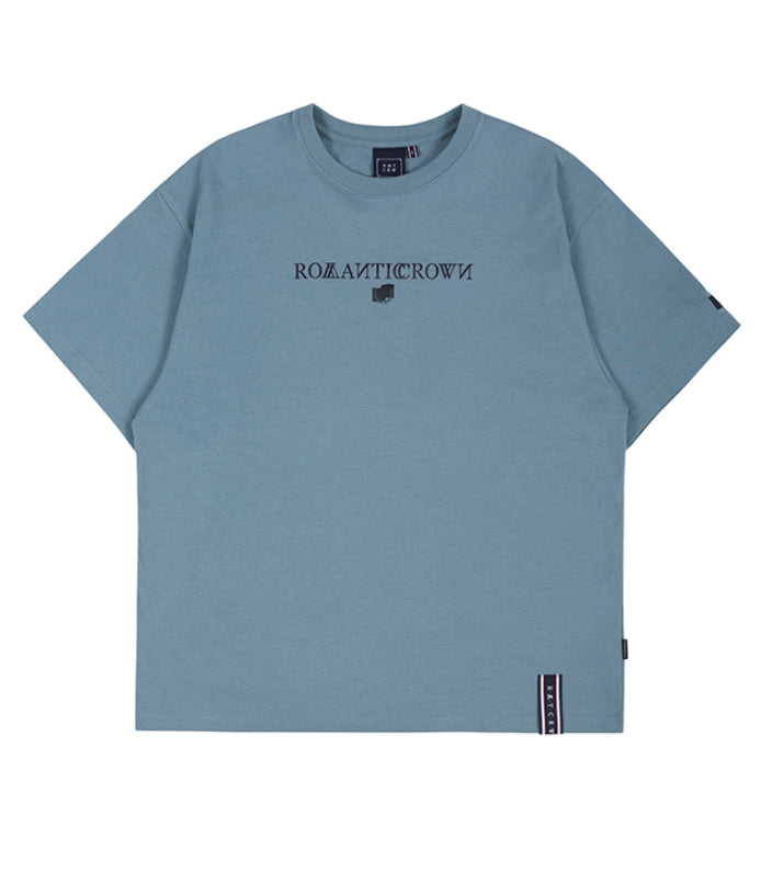 ロマンティッククラウン(ROMANTIC CROWN) RMTCRW LOGO TEE_LIGHT BLUE