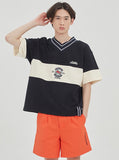 ロマンティッククラウン(ROMANTIC CROWN) PERFECT GAME V NECK JERSEY_NAVY