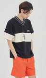 ロマンティッククラウン(ROMANTIC CROWN) PERFECT GAME V NECK JERSEY_NAVY