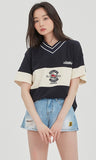 ロマンティッククラウン(ROMANTIC CROWN) PERFECT GAME V NECK JERSEY_NAVY