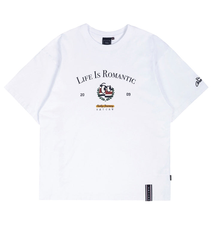 ロマンティッククラウン(ROMANTIC CROWN)  LIFE IS ROMANTIC TEE_WHITE