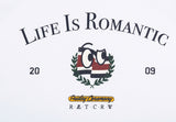 ロマンティッククラウン(ROMANTIC CROWN)  LIFE IS ROMANTIC TEE_WHITE