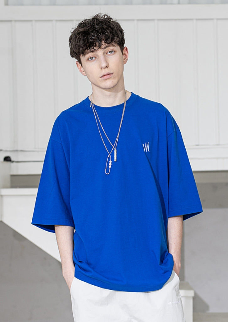 マスノウン(MASSNOUN) SIGNATURE OVERSIZED T-SHIRTS MSZTS004-BL