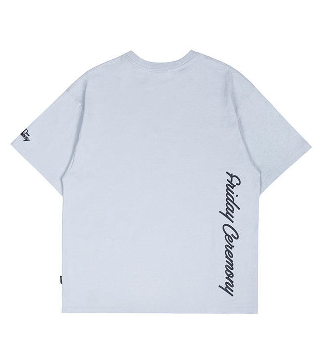 ロマンティッククラウン(ROMANTIC CROWN)  LIFE IS ROMANTIC TEE_SKY BLUE