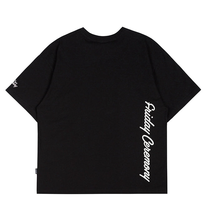ロマンティッククラウン(ROMANTIC CROWN)  LIFE IS ROMANTIC TEE_BLACK