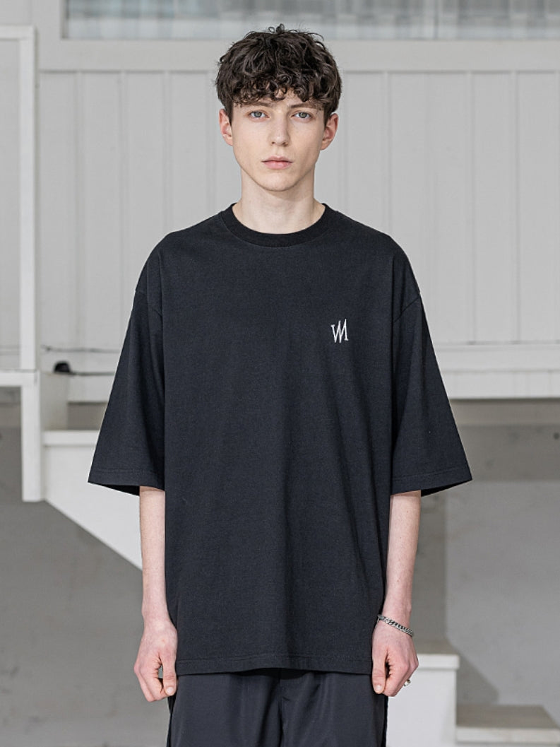 マスノウン(MASSNOUN) SIGNATURE OVERSIZED T-SHIRTS MSZTS004-BK