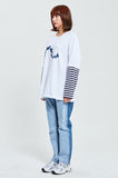アクメドラビ(acme' de la vie) ADLV STRIPE LAYERED LONG SLEEVE T-SHIRT WHITE