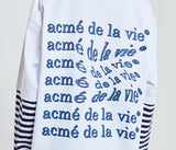 アクメドラビ(acme' de la vie) ADLV STRIPE LAYERED LONG SLEEVE T-SHIRT WHITE