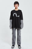 アクメドラビ(acme' de la vie) ADLV STRIPE LAYERED LONG SLEEVE T-SHIRT BLACK