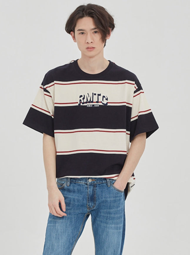 ロマンティッククラウン(ROMANTIC CROWN) RMTC STRIPED TEE_NAVY
