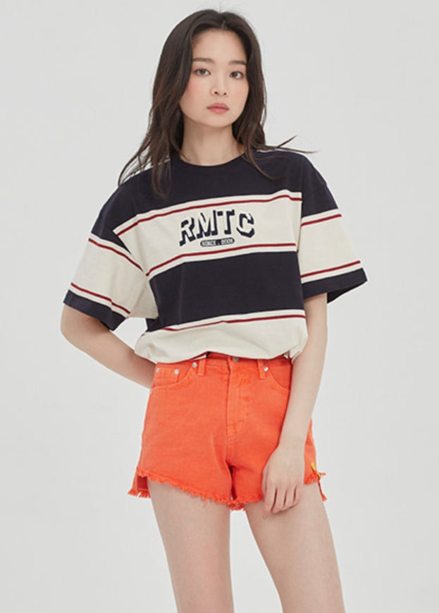 ロマンティッククラウン(ROMANTIC CROWN) RMTC STRIPED TEE_NAVY