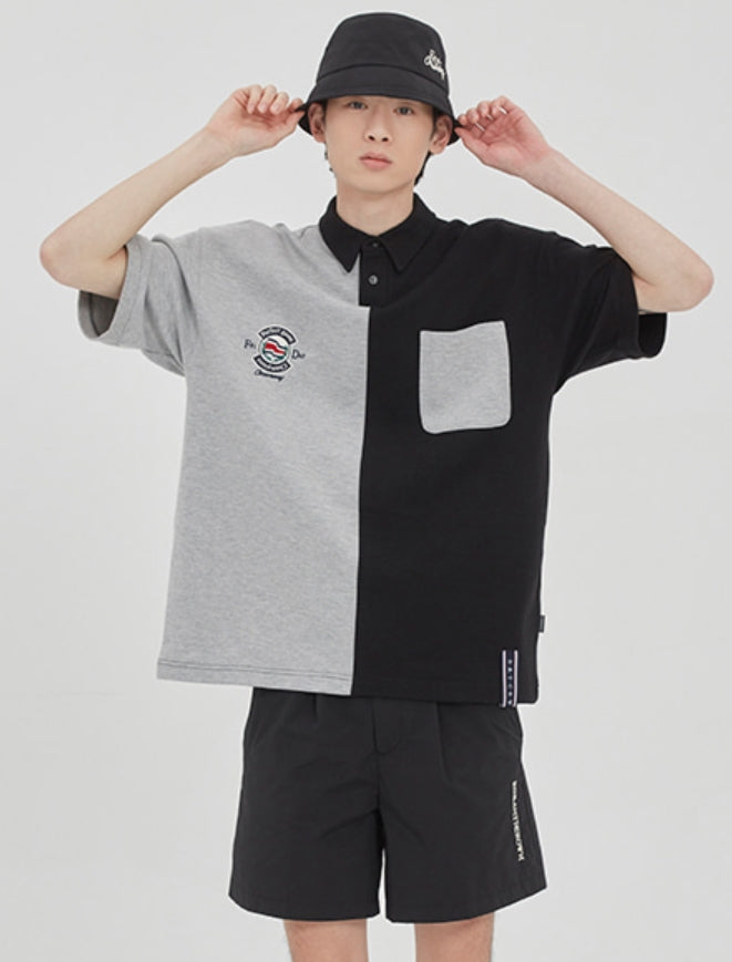 ロマンティッククラウン(ROMANTIC CROWN) PERFECT GAME HALF POLO SHIRT_BLACK