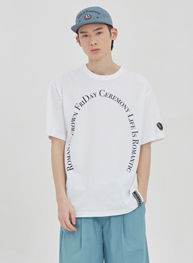 ロマンティッククラウン(ROMANTIC CROWN) ARCH LOGO TEE_WHITE