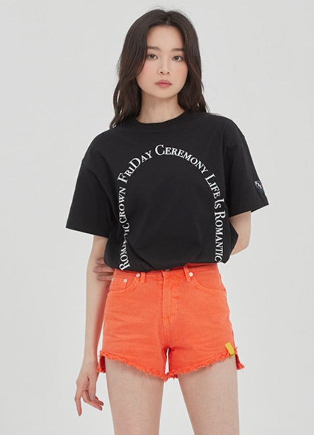 ロマンティッククラウン(ROMANTIC CROWN) ARCH LOGO TEE_BLACK