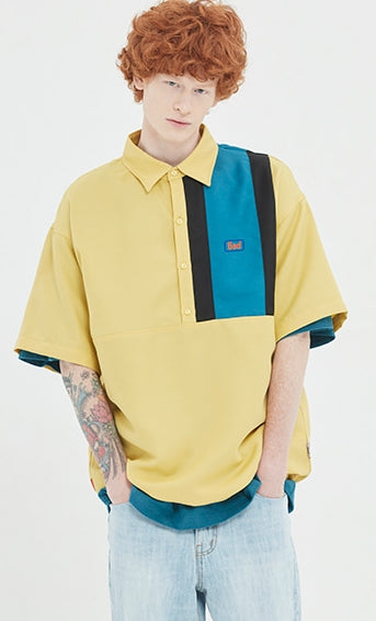 ベドインベド(BADINBAD)  BACK POCKET POLO JERSEY_LIME YELLOW
