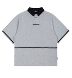 ベドインベド(BADINBAD) BINDING COLLAR POLO TEE_GREY