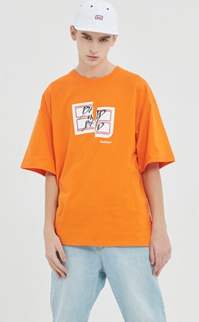 ベドインベド(BADINBAD) SIGNATURE LOGO TEE_ORANGE