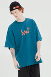 ベドインベド(BADINBAD) HAND DRAWING GRAPHIC TEE_BLUE GREEN