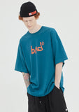 ベドインベド(BADINBAD) HAND DRAWING GRAPHIC TEE_BLUE GREEN