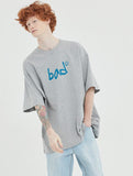 ベドインベド(BADINBAD) HAND DRAWING GRAPHIC TEE_BLUE GREY