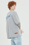 ベドインベド(BADINBAD) HAND DRAWING GRAPHIC TEE_BLUE GREY