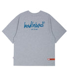 ベドインベド(BADINBAD) HAND DRAWING GRAPHIC TEE_BLUE GREY