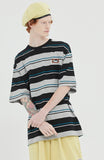 ベドインベド(BADINBAD)  BAD IN STRIPED TEE_BLACK