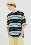 ベドインベド(BADINBAD)  BAD IN STRIPED TEE_BLACK