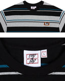 ベドインベド(BADINBAD)  BAD IN STRIPED TEE_BLACK