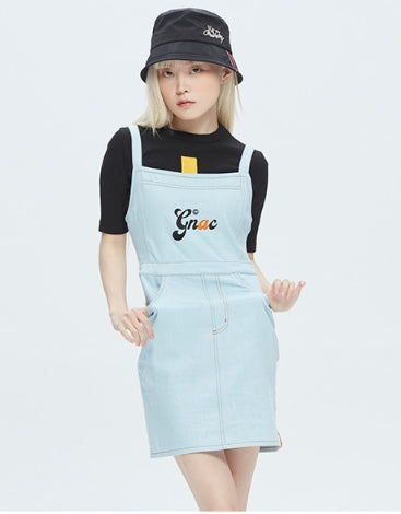 ロマンティッククラウン(ROMANTIC CROWN)   GNAC OVERALL COTTON DRESS_SKY BLUE