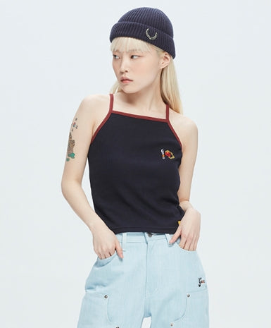 ロマンティッククラウン(ROMANTIC CROWN)  UNLOCK YOUR MIND KNIT TOP_NAVY