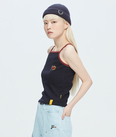 ロマンティッククラウン(ROMANTIC CROWN)  UNLOCK YOUR MIND KNIT TOP_NAVY