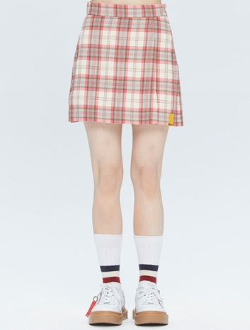 ロマンティッククラウン(ROMANTIC CROWN)   GNAC CHECK WRAP SKIRT_PINK