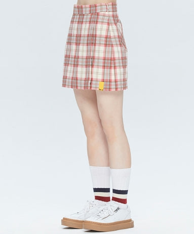 ロマンティッククラウン(ROMANTIC CROWN)   GNAC CHECK WRAP SKIRT_PINK