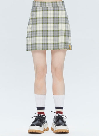 ロマンティッククラウン(ROMANTIC CROWN)   GNAC CHECK WRAP SKIRT_GREEN