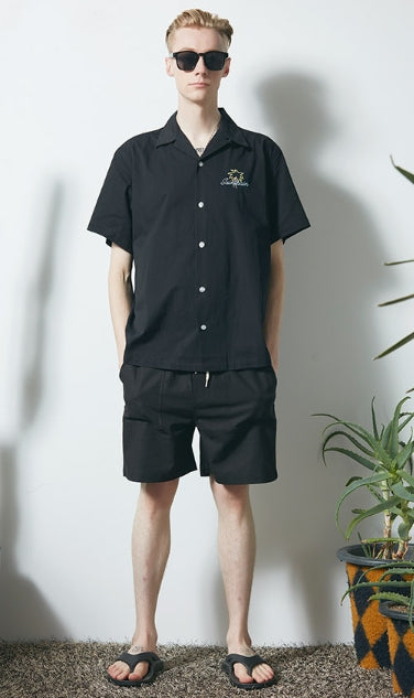 セイントペイン(SAINTPAIN) SP LINEN BASIC SHORT PANTS-BLACK