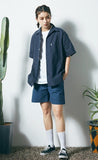 セイントペイン(SAINTPAIN) SP LINEN OPEN COLLAR SHIRTS-NAVY