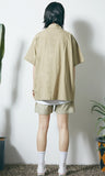 セイントペイン(SAINTPAIN) SP LINEN OPEN COLLAR SHIRTS-BEIGE