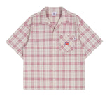 ベドインベド(BADINBAD) SQUARE CHECK HALF SHIRT_OATMEAL