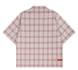 ベドインベド(BADINBAD) SQUARE CHECK HALF SHIRT_OATMEAL