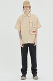 ベドインベド(BADINBAD) MULTI POCKET HALF SHIRT_BEIGE