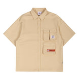 ベドインベド(BADINBAD) MULTI POCKET HALF SHIRT_BEIGE
