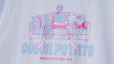 ダブルユーブイプロジェクト(WV PROJECT) Couch SHORT SLEEVE T-SHIRT SOFT BLUE SYST7377