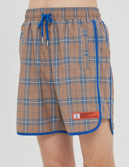 ベドインベド(BADINBAD) BINDING CHECK SHORT_BEIGE