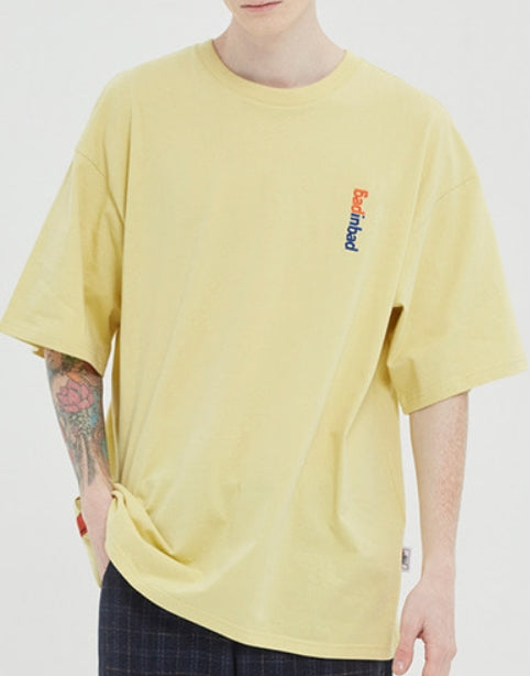 ベドインベド(BADINBAD) HASH TAG TEE_LIME YELLOW