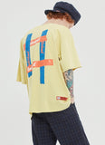 ベドインベド(BADINBAD) HASH TAG TEE_LIME YELLOW