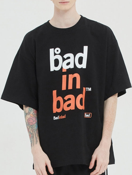 ベドインベド(BADINBAD) BOLD LOGO TEE_BLACK